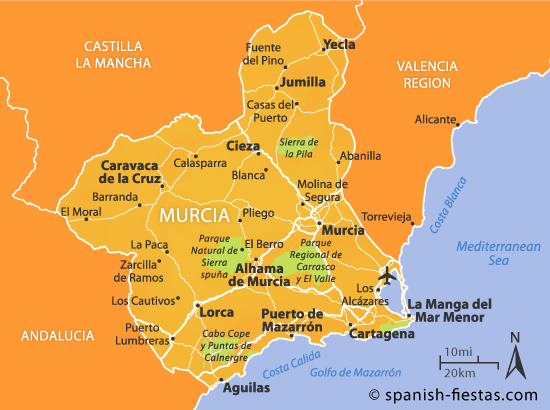 Murcia tourismus karte