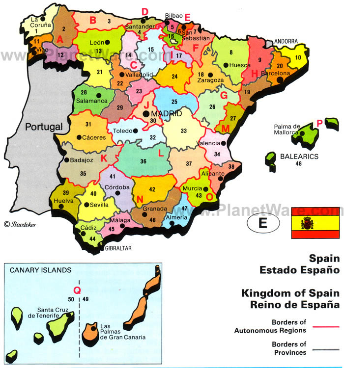 spanien karte