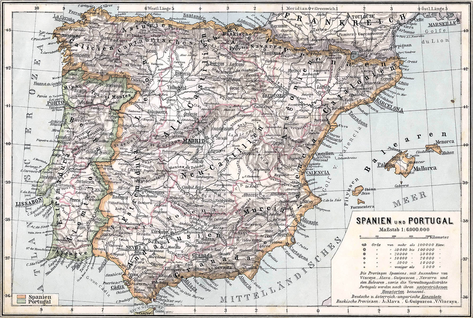 spanien historisch karte