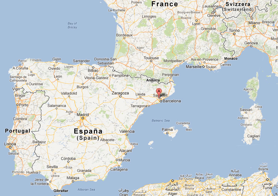 karte von Terrassa spanien