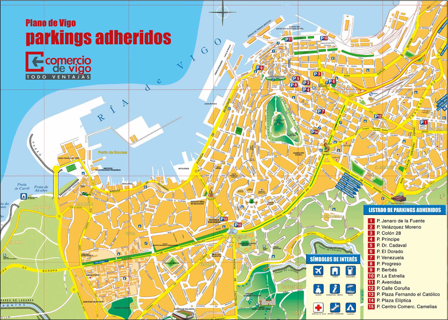 Vigo stadt center karte