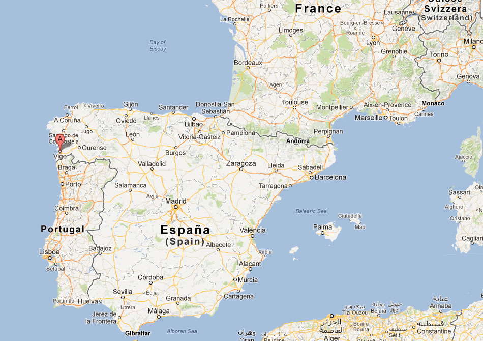 karte von Vigo spanien