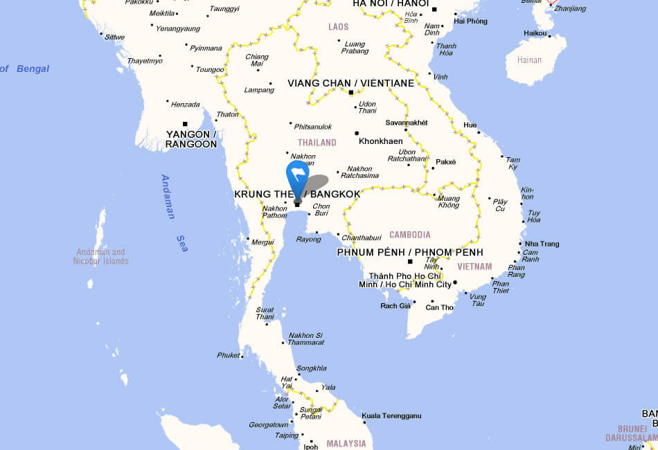 Karte von Thailand Bangkok