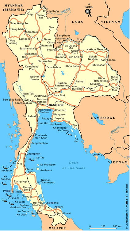 Thailand strase Map