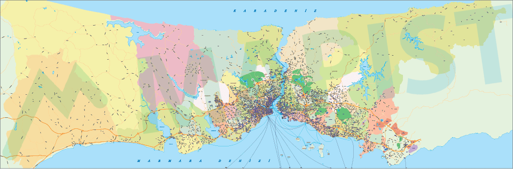 istanbul bevolkerung dichte karte