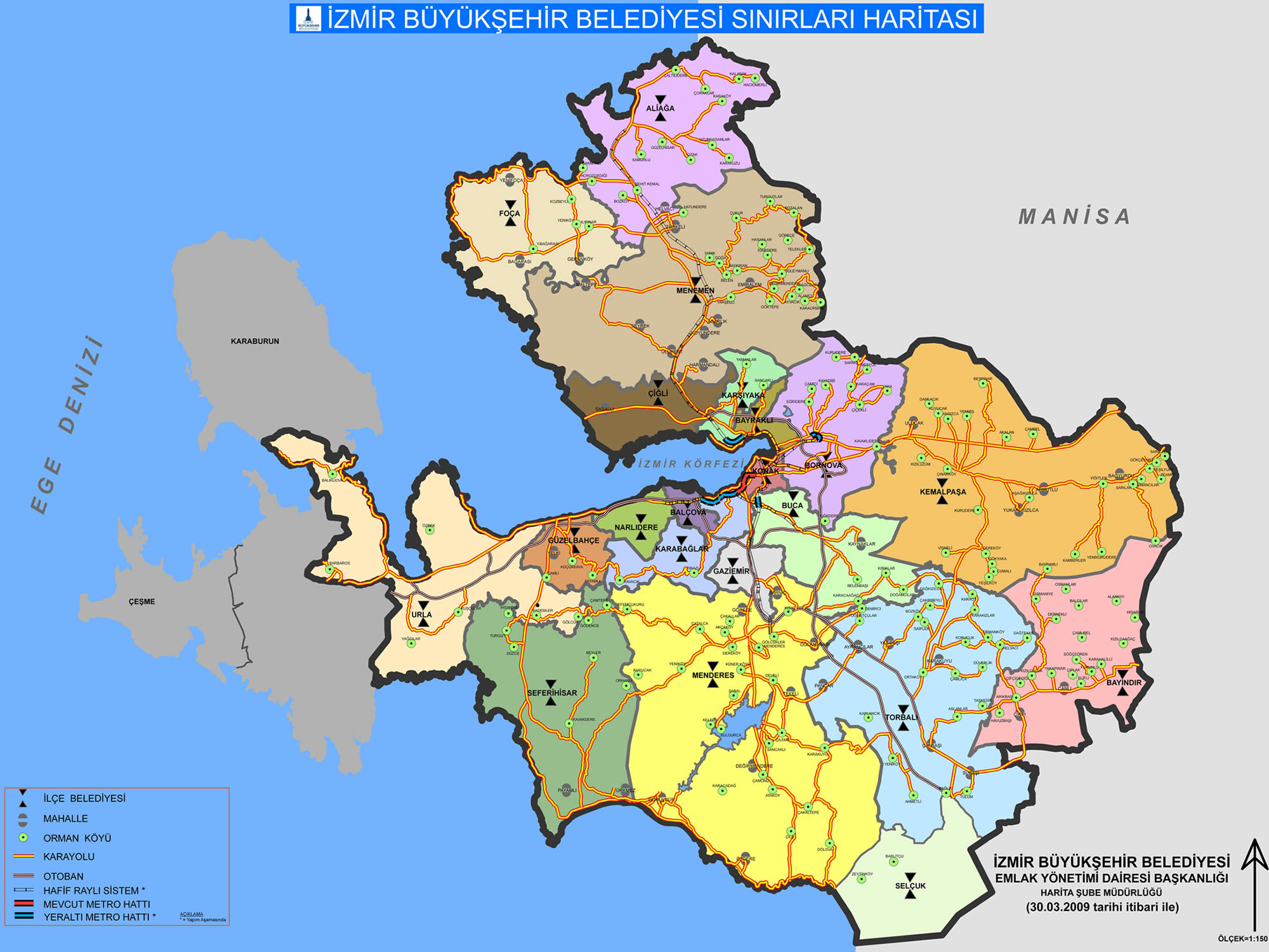 izmir municipality karte