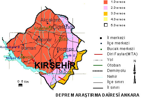 kirsehir erdequake karte