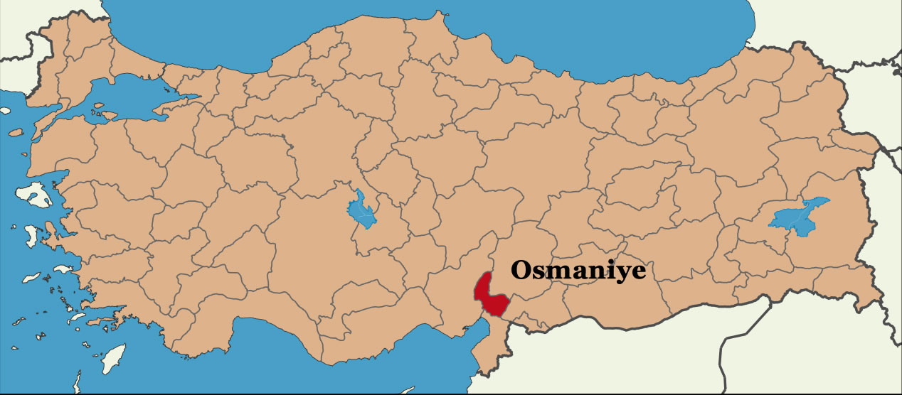 osmaniye lage karte