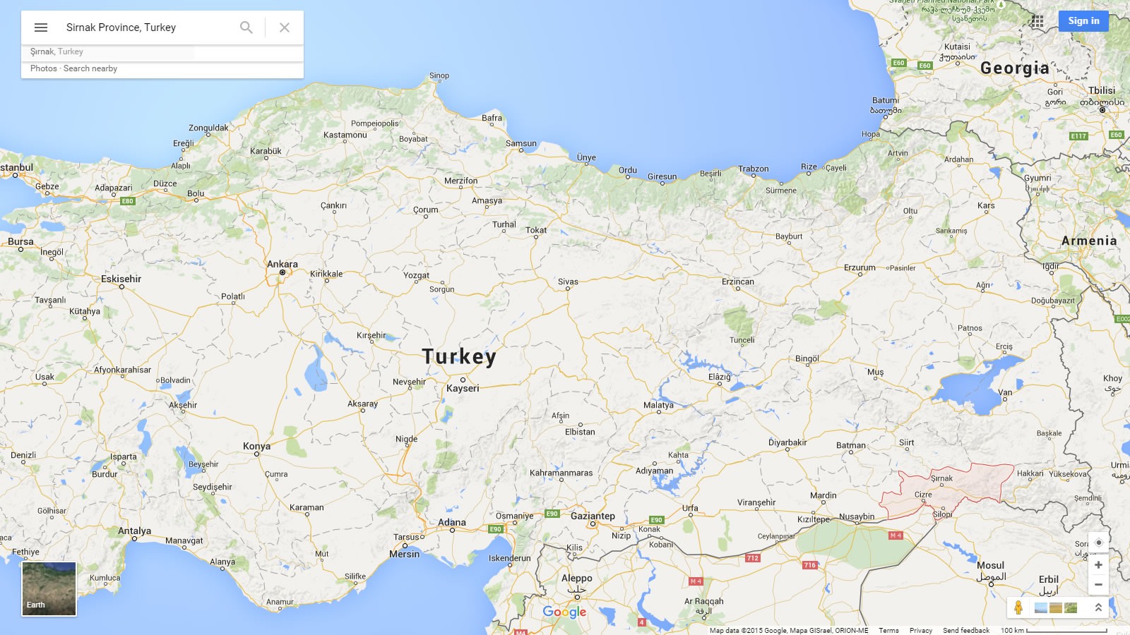 sirnak karte turkei