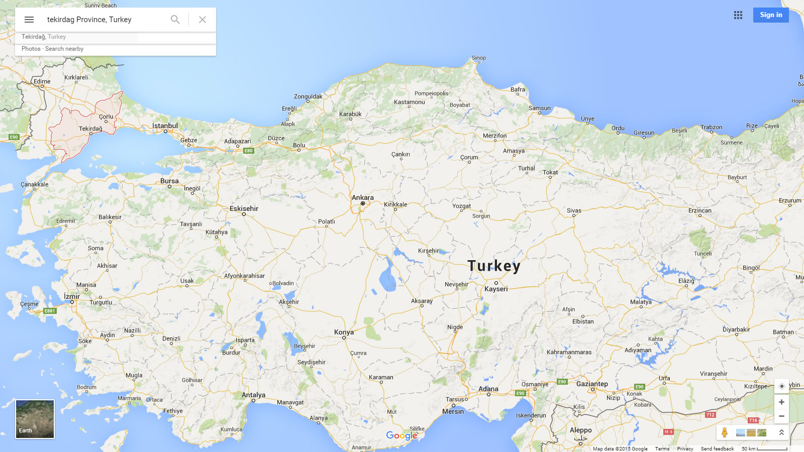 tekirdag karte turkei