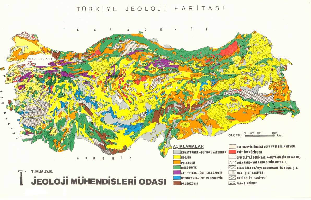 turkei geologie karte