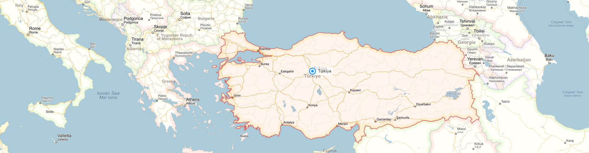turkei land grenzen karte