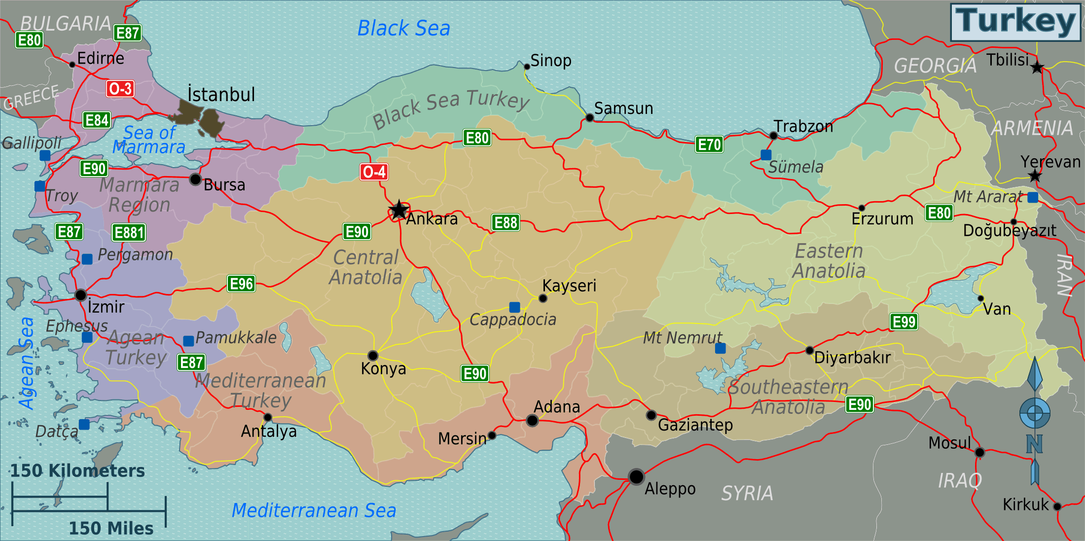turkei provinzen karte