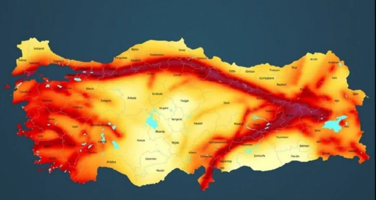 Erdbeben-Verwerfungslinie in der Türkei