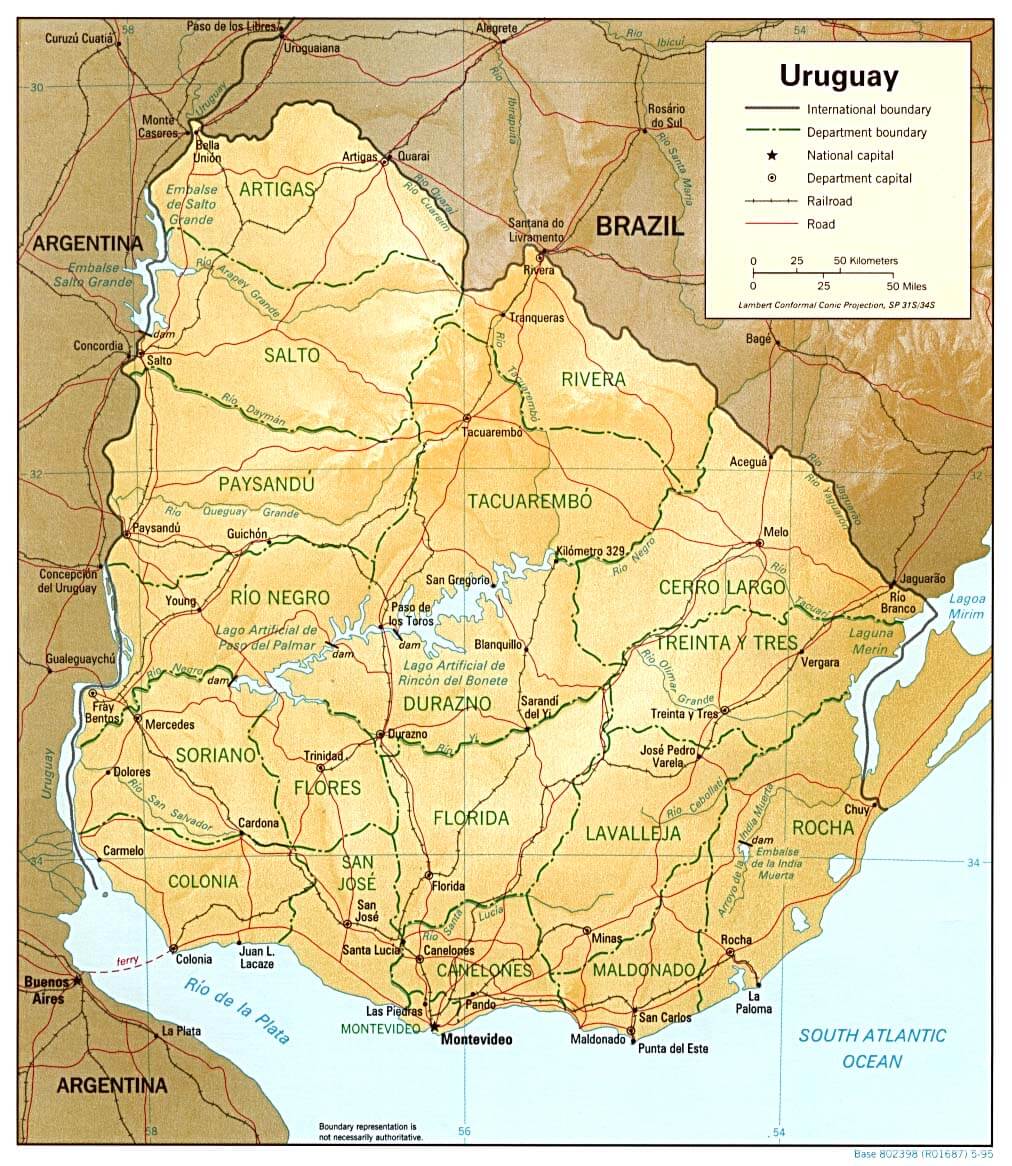 Uruguay linderung Map