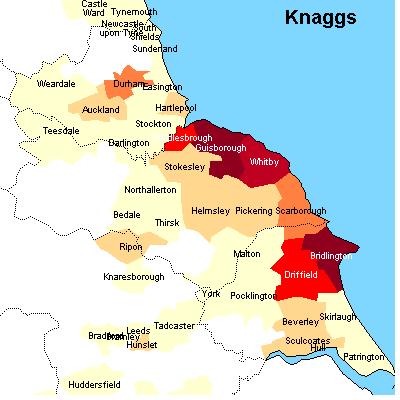 Middlesbrough Knaggs karte