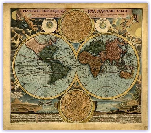 Alte Weltkarte