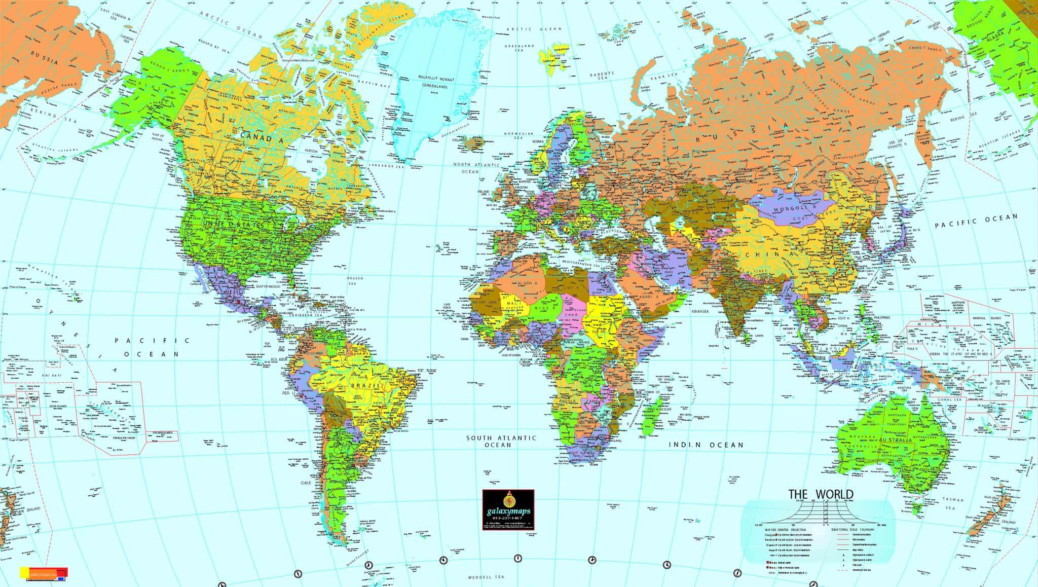 Englisch Weltkarte