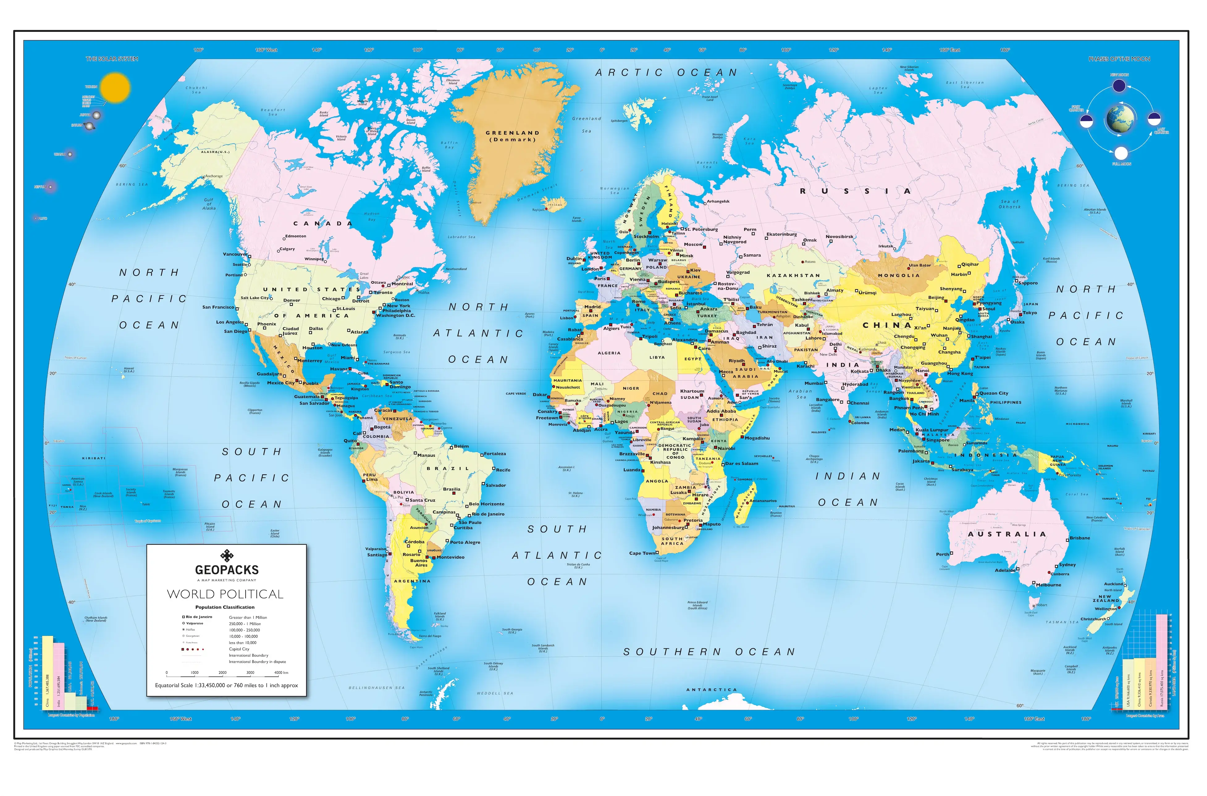 Geopolitische Weltkarte