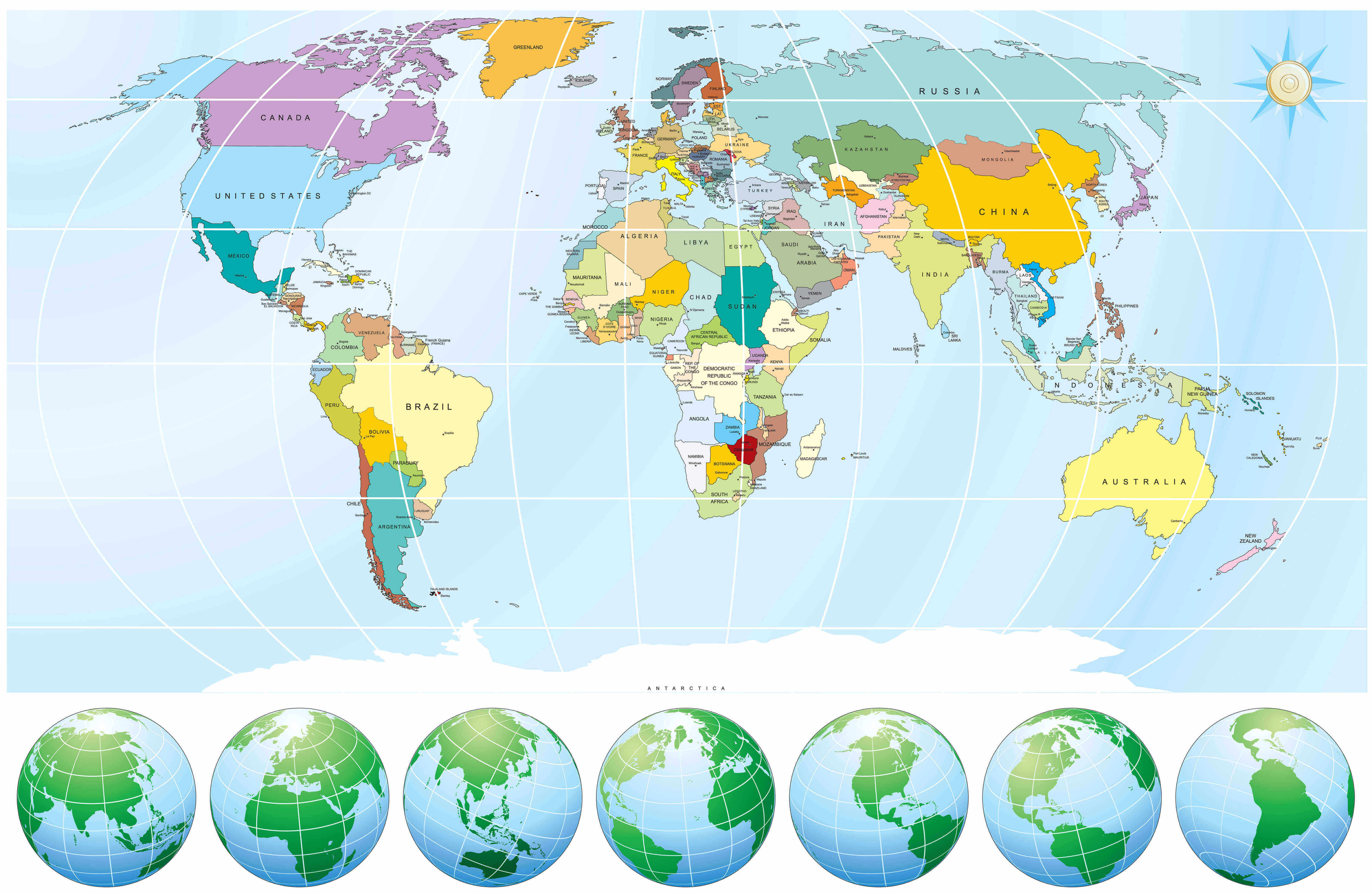 Karte der Welt laender mit nationalen grenzen zum herunterladen