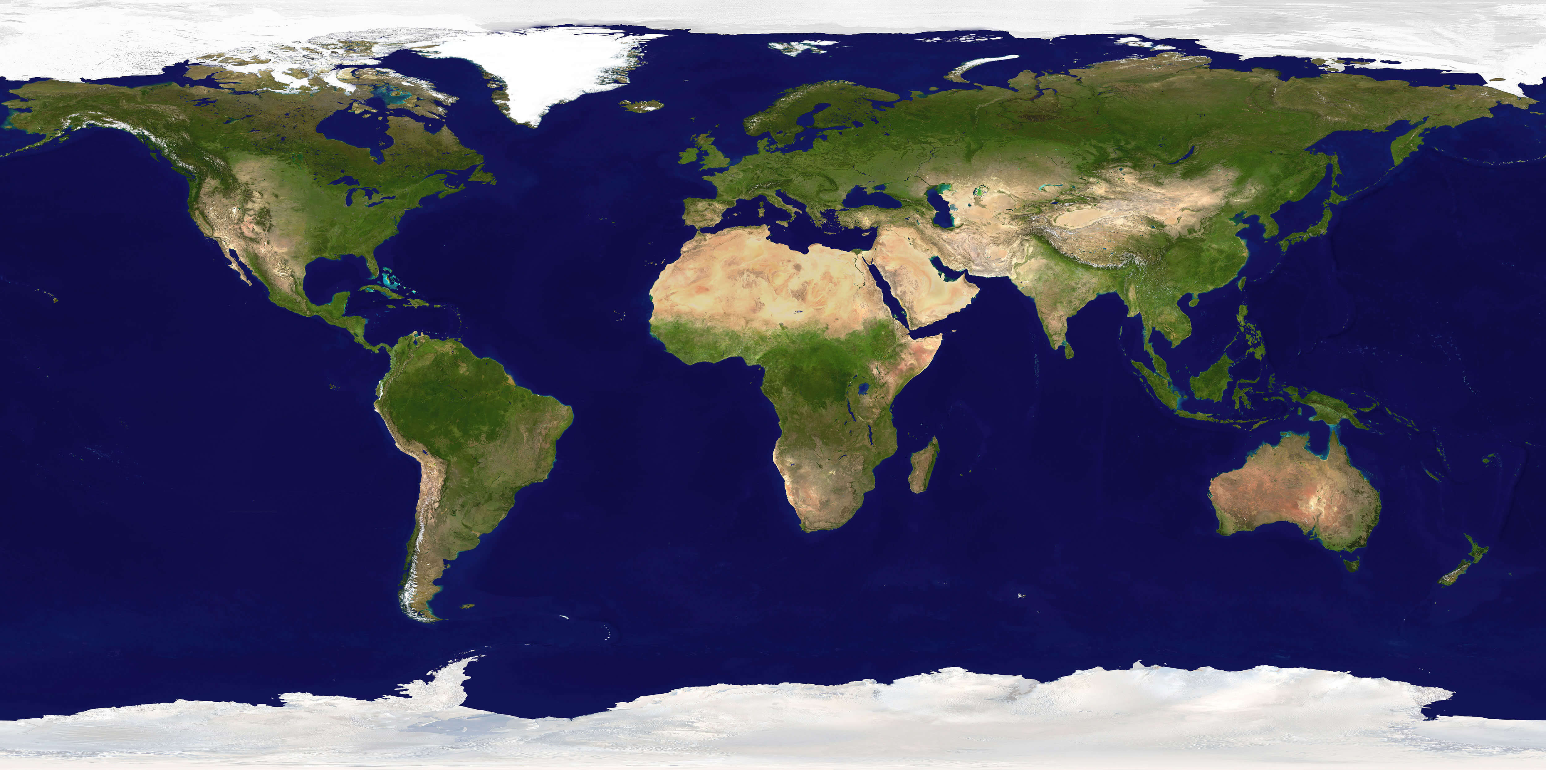 Satellitenkarte der weltlaender
