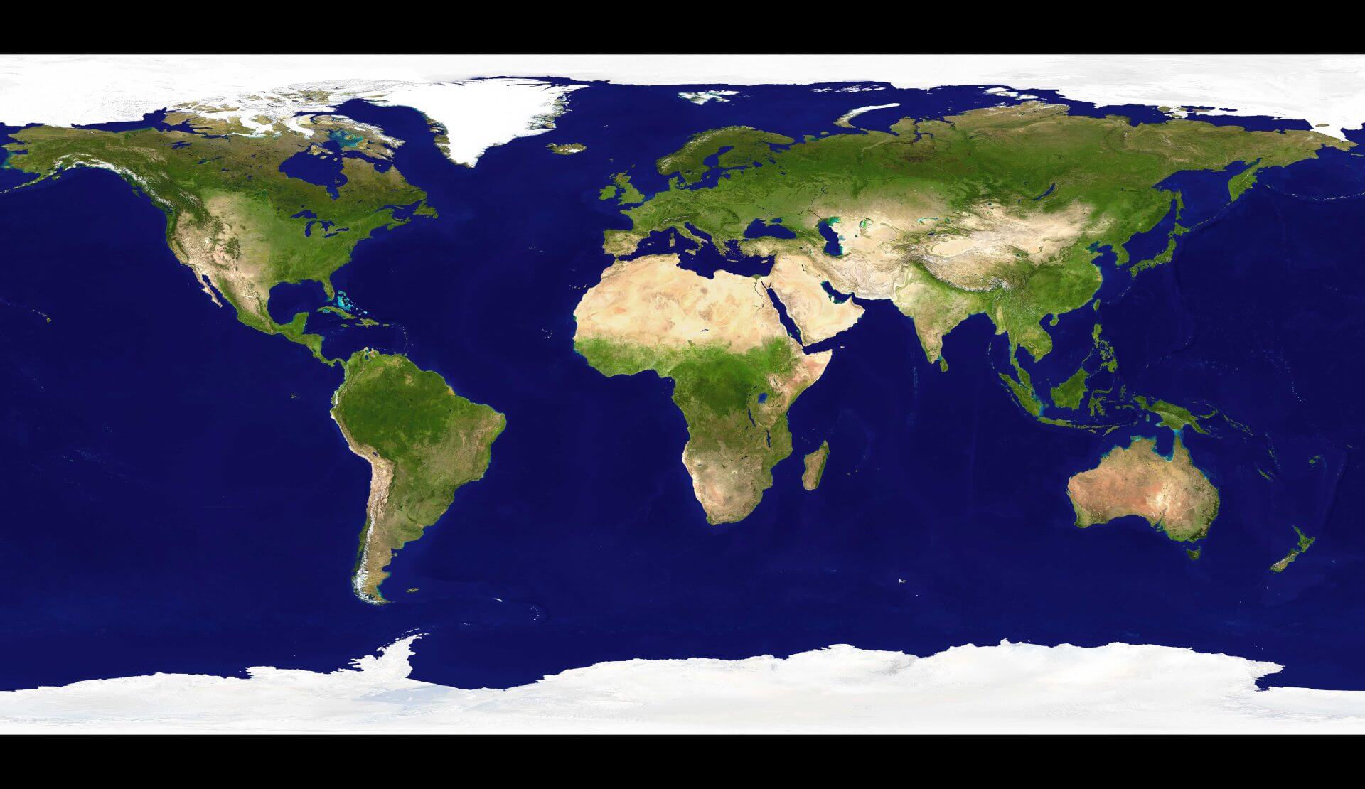 Leere satellitenkarte der Welt
