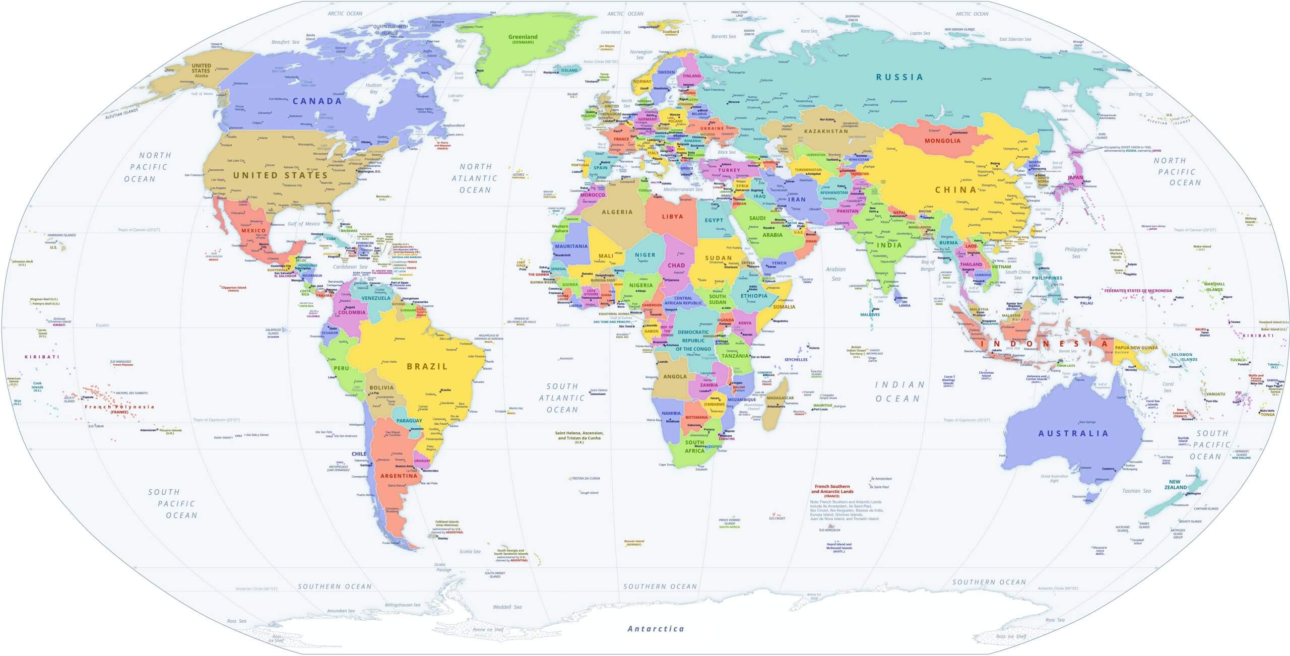 Politische Weltkarte