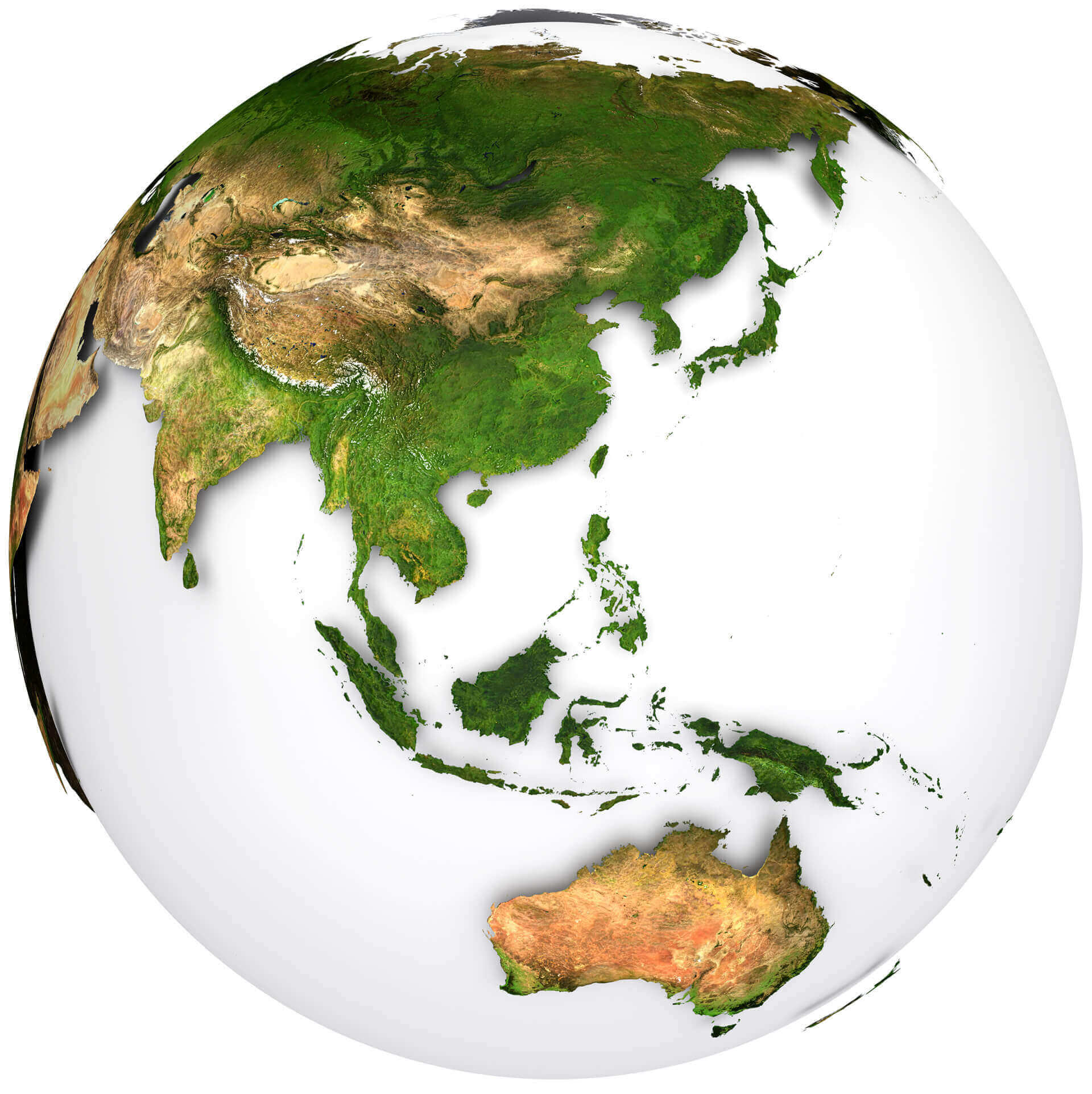 Karte der Erde australien und Asien