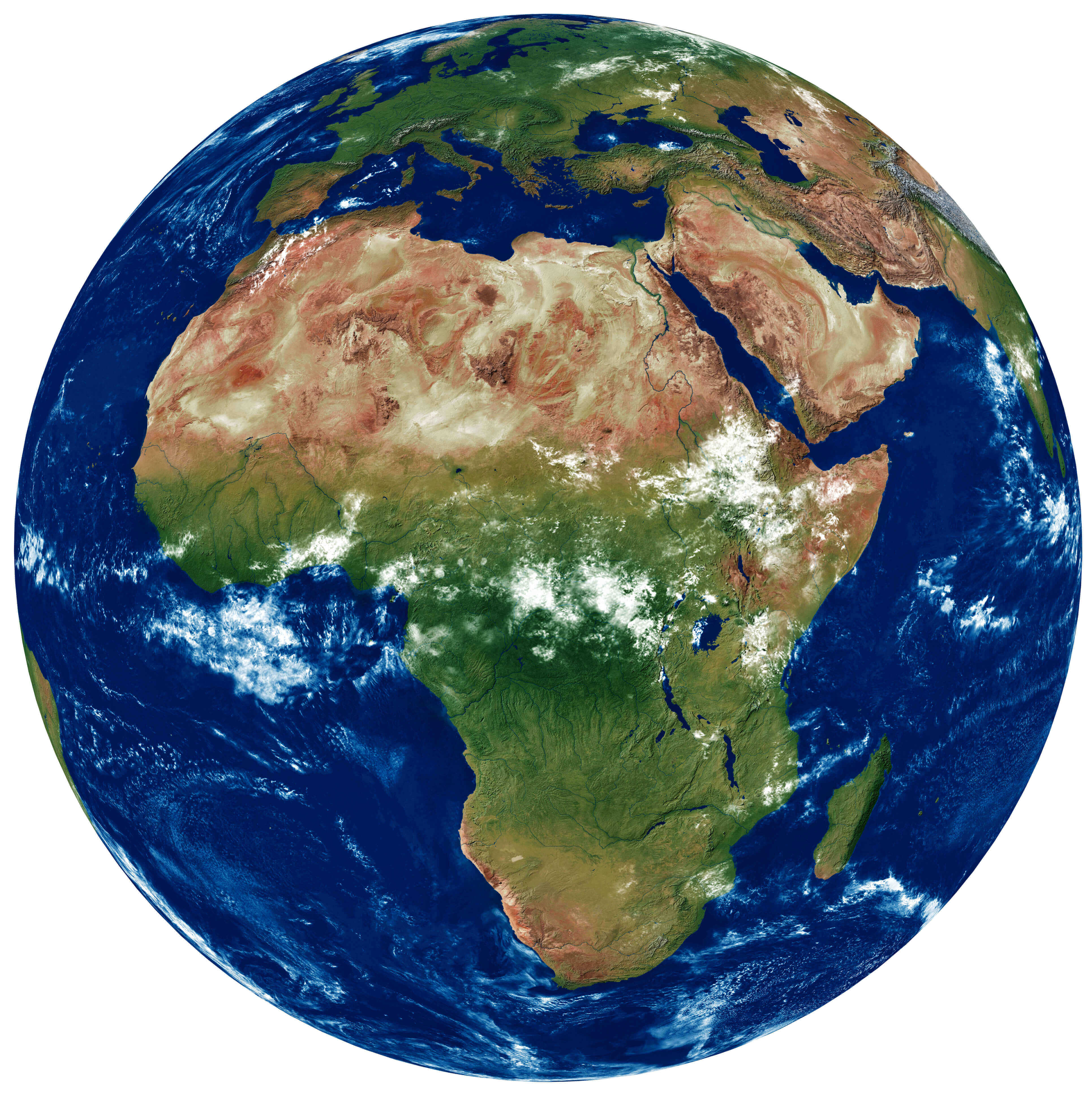 Satelliten weltkarte Afrika