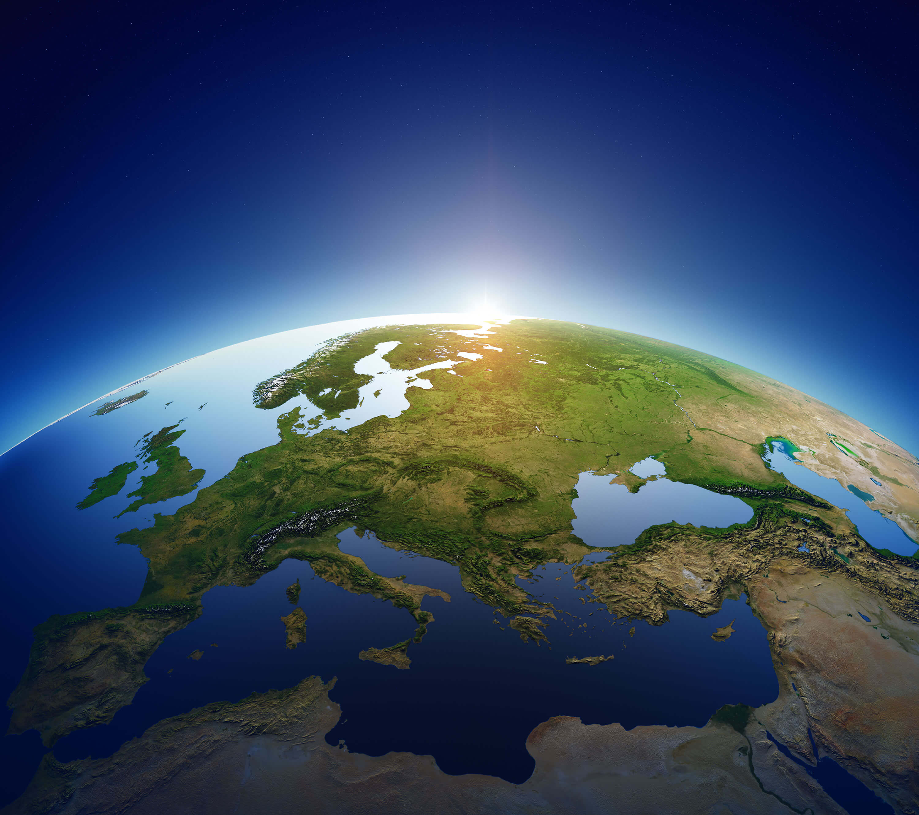 Satellitenansicht Europas aus dem weltraum
