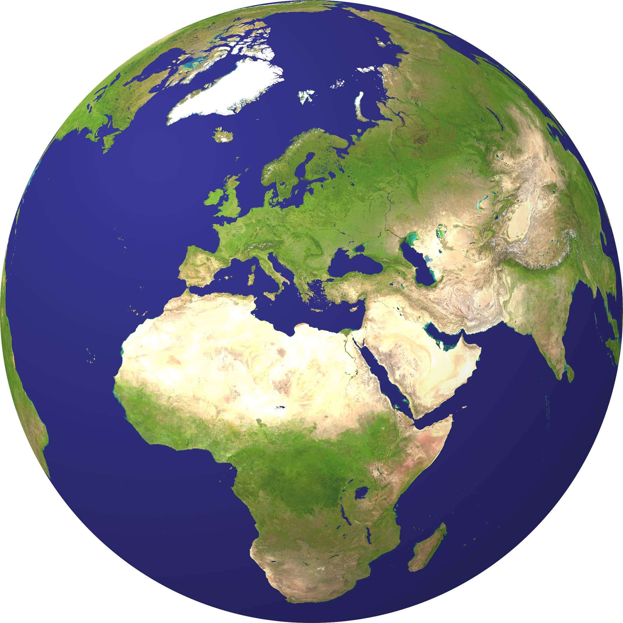 Satellitenkarte Welt Europa Afrika