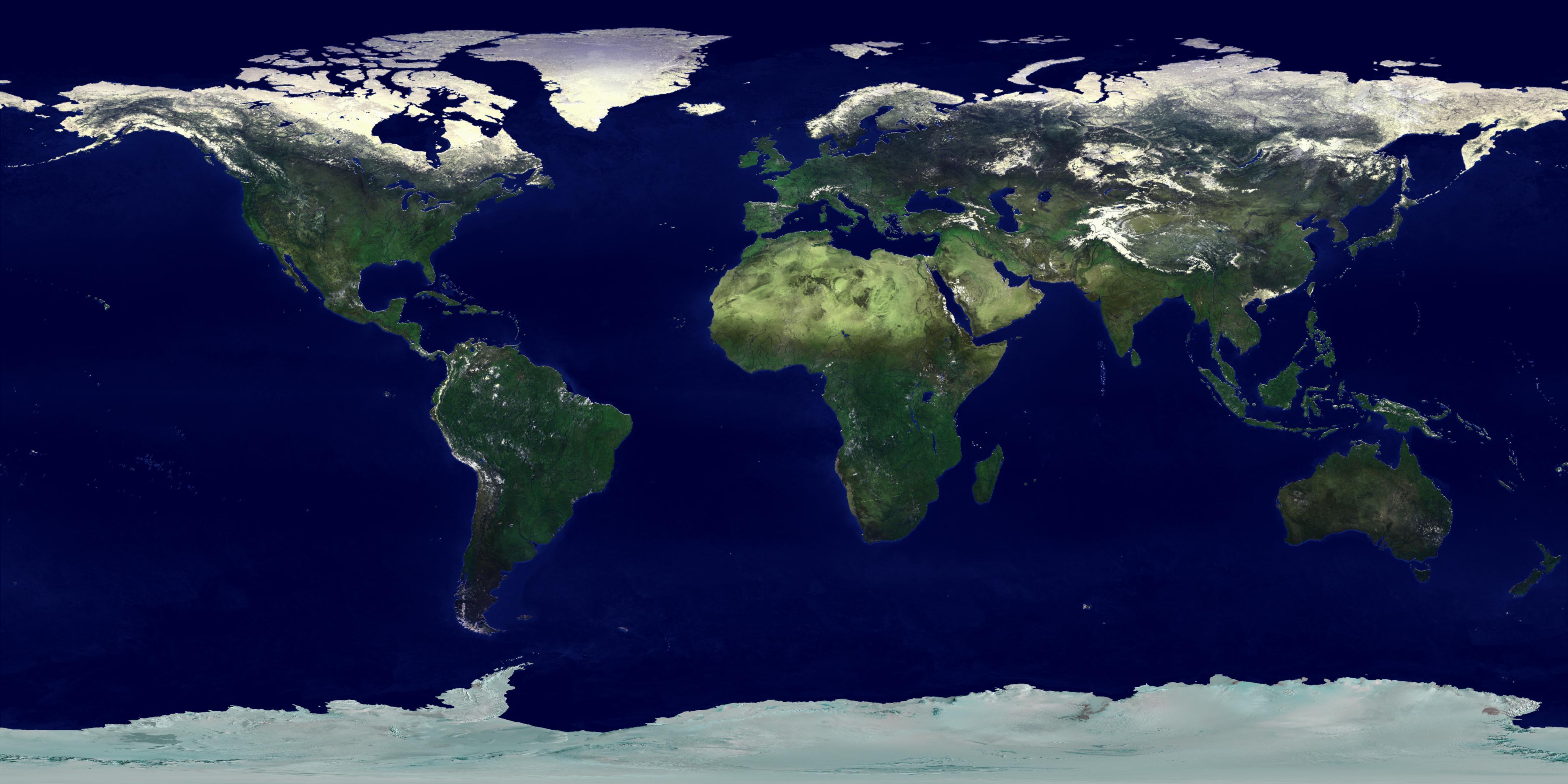 Satellitenkarte Welt pathfinder