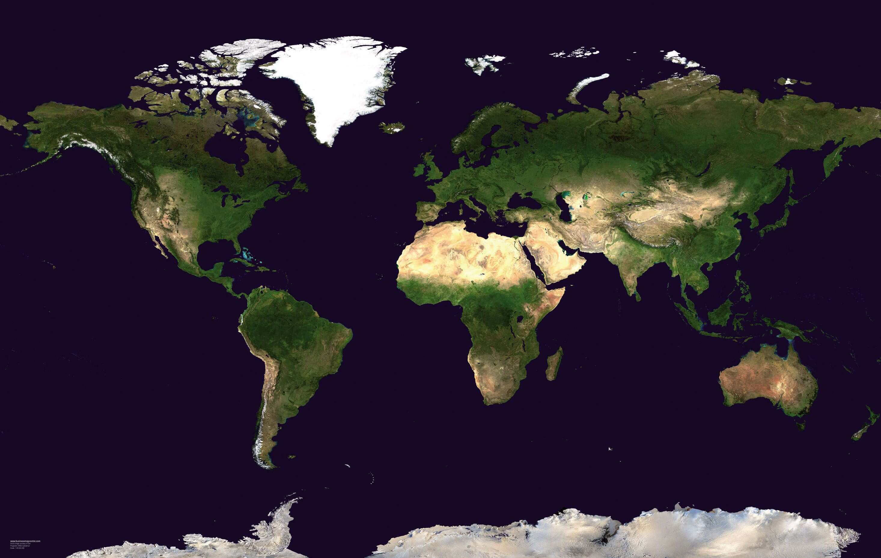 Satelliten Weltkarte