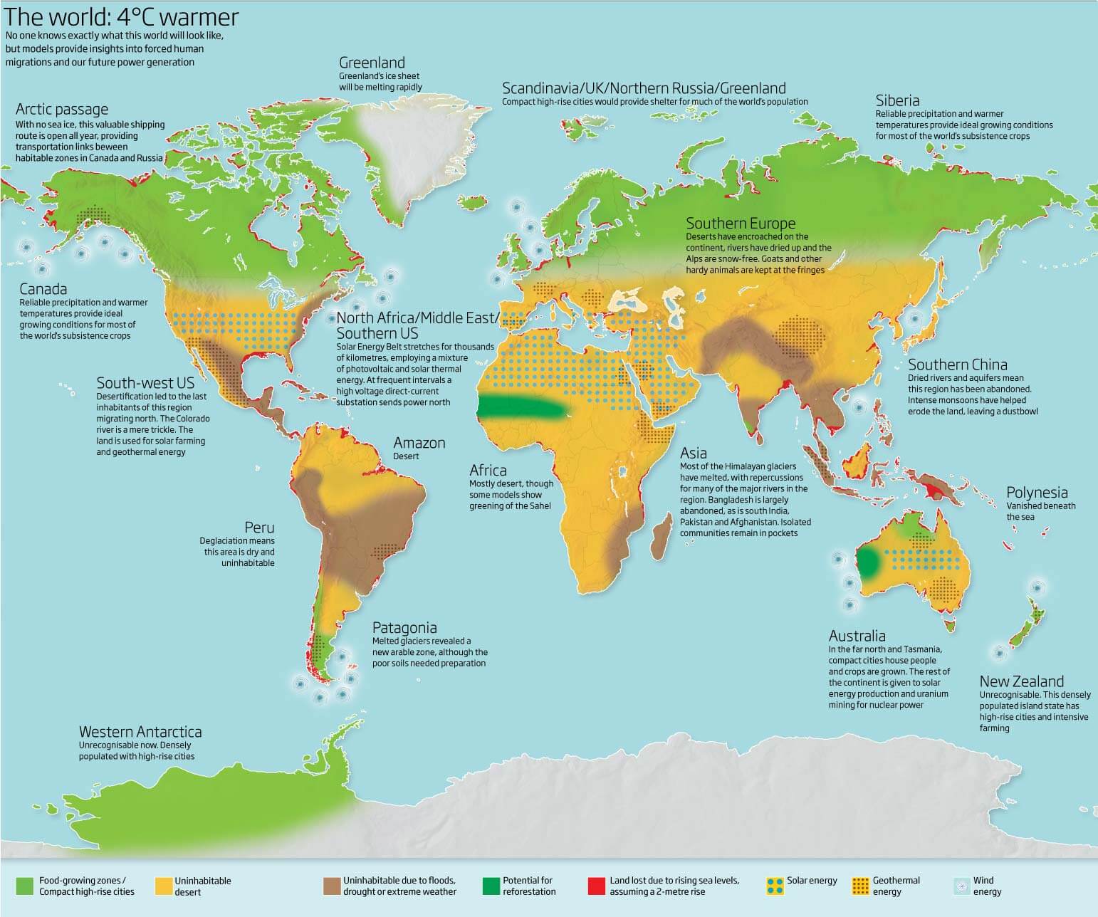 Weltkarte der Landwirtschaftsgebiete